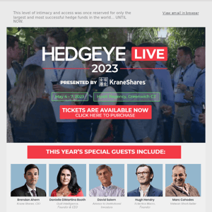 Hedgeye Live 2023: Marc Cohodes Confirmed.