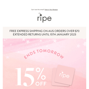 Last Chance! ⌛ Free Shipping & 15% OFF Gifts Cards Ends Tomorrow