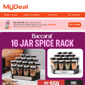 🌶️Hot: $60 OFF Baccarat 16-Jar Spice Rack