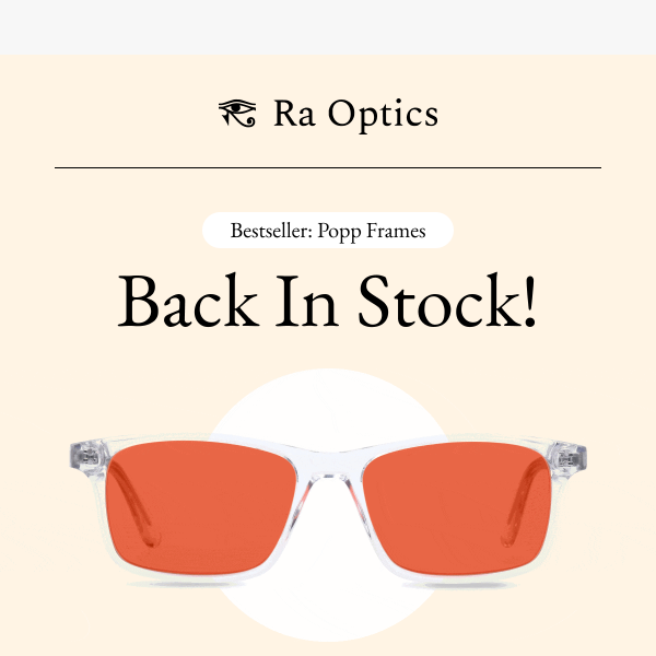 🚨 Popp Frames Back in Stock!