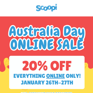 Australia Day Online 2 Day Sale Starts this Friday! ☀️🇦🇺