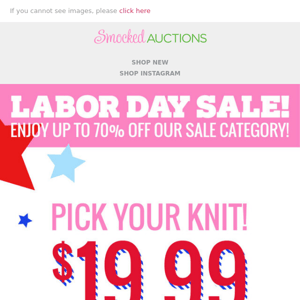 $19.99 & Under Knits! ❤️ Shop Labor Day Savings!