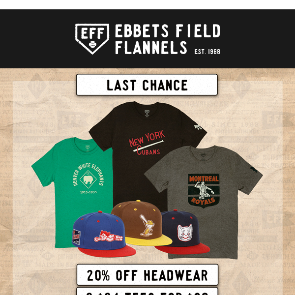 Last Chance to Save 20% On Headwear!