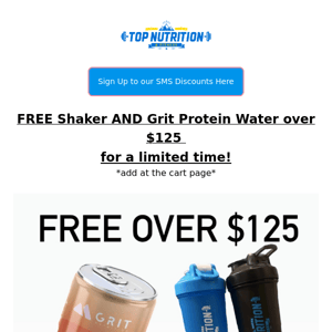 Free Protein Shake & Shaker Over $125 🤑