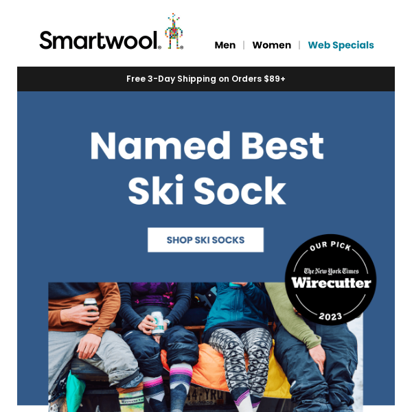 It’s official. We’ve got the best ski sock 🥇