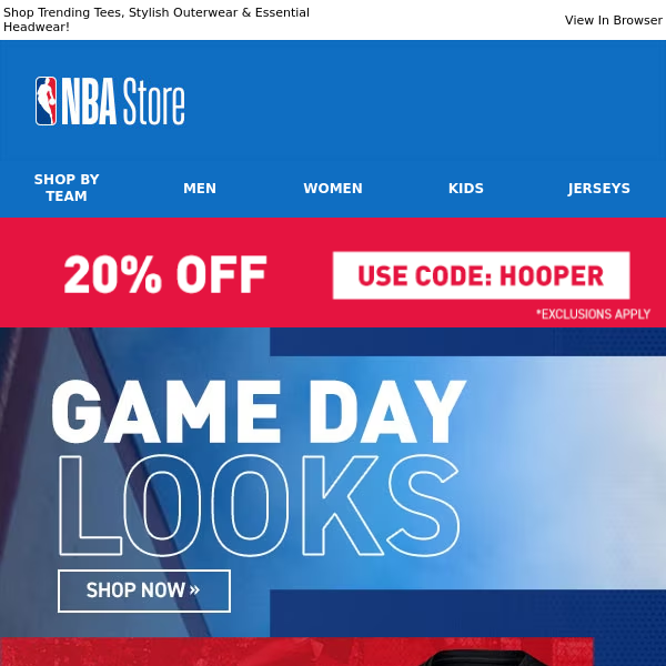 Style MVP: Unlock 20% Off on Your NBA Game Day Looks!