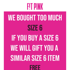💌 Size 6 or know one? You're in luck!   💌