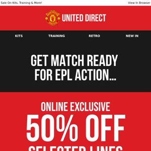 50% Off Matchday Buys!