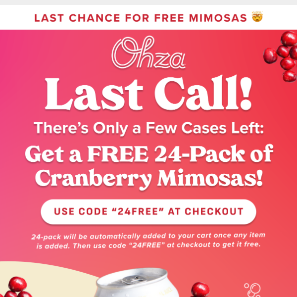 Last Call for Free Mimosas ⏰