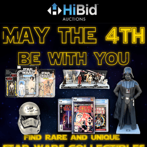 May the 4th be with you! - Shop Unique Star Wars Items on HiBid!
