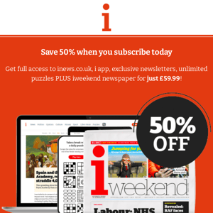 iweekend and i digital package for half price