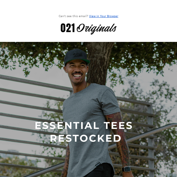 RESTOCKED🚨 Essential Tees are back in Full Force!