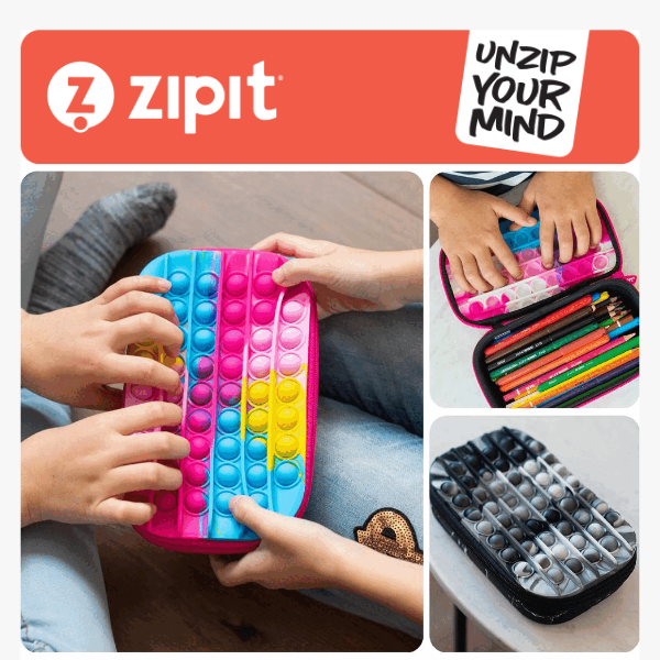 Zipit Zip & Pop Storage Box Rainbow