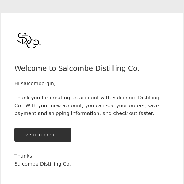 Welcome to Salcombe Distilling Co.