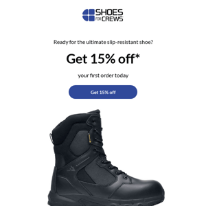 15% off your new go-to shoes