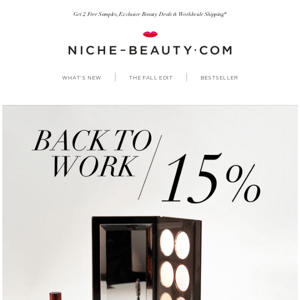 Back to Work! Here's 15% Off.