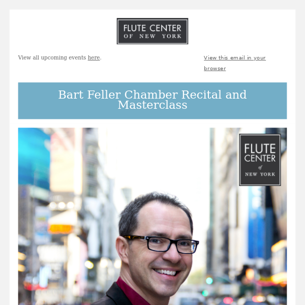 Bart Feller Recital and Masterclass⚡