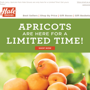 Apricots are here for a Limited Time!