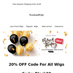 Weekendwigs.com Black Friday Sale