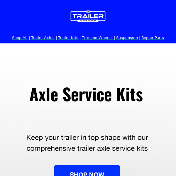 On Sale: Maintain Your Trailer with Axle Service Kits