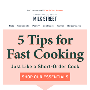 5 Tips for Fast Meals—Like a Short Order Cook