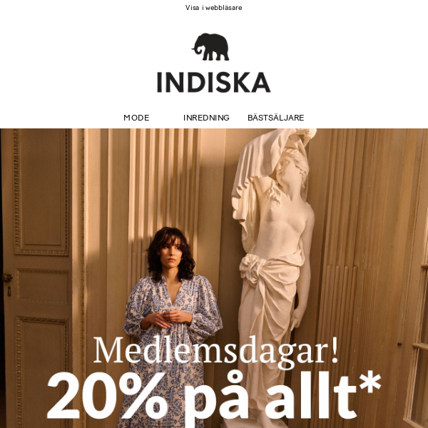 Startar nu: Medlemsdagar med 20% rabatt