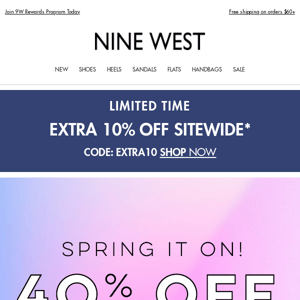 🚨ENDS TONIGHT: 40% Off Spring + 10% OFF Sitewide 