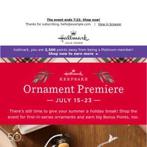 Ornament Premiere is happening now! 🤩