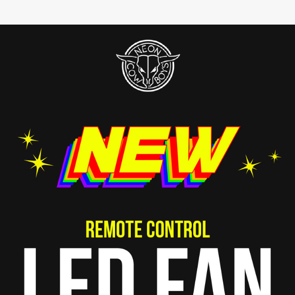 NEW! Remote Control LED Fan! 🟡 🟠 🔴 🟢 🔵 🟣