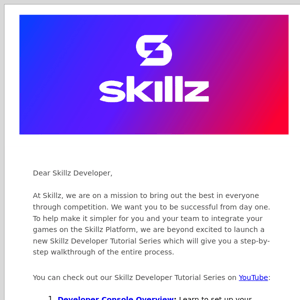 [New Video Tutorials] Integrate your games on the Skillz Platform