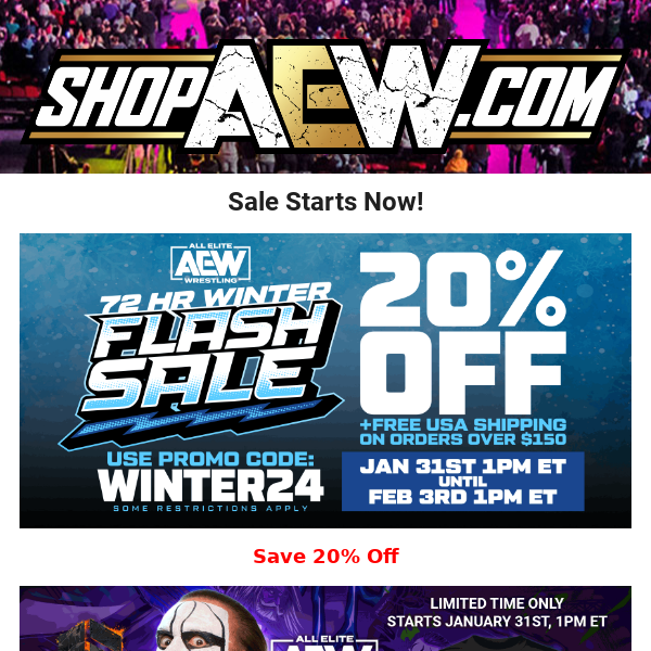 All Elite Wrestling - Latest Emails, Sales & Deals