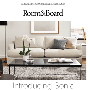 New! Sonja sofas, swivel chair and chaise