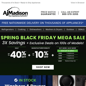 Deal Alert! Spring Black Friday Mega Sale- 3X Savings!