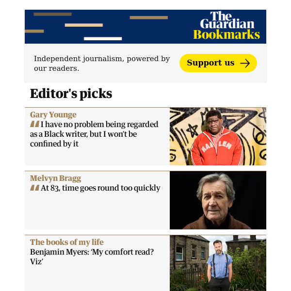 Bookmarks: the latest news, views and reviews from Guardian Books