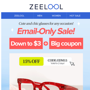 Email-Only Sale: give you a unique look!👏