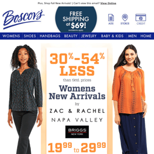 Enjoy up to 54% less on Womens Brands