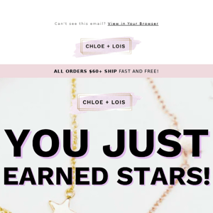 You just earned Stars! ⭐