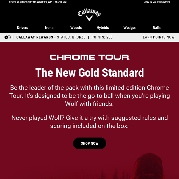 Introducing the Limited Edition Lone Wolf Chrome Tour Golf Ball