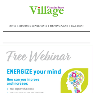 Free Webinar: Energize your mind | Spots available!
