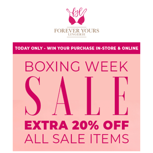 BOXING WEEK - Up to 70% OFF Bras + More ☆ PLUS MORE FUN In-Stores ★