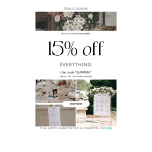 15% off? Go on then! 🤩