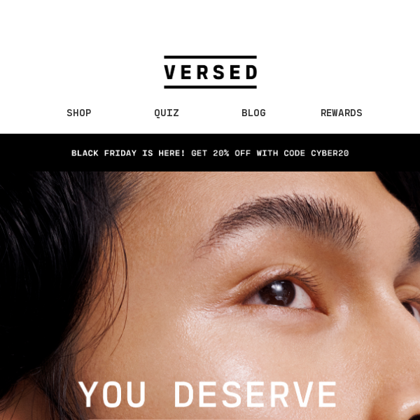 Hey Versed Skin, 20% off is waiting ⏳