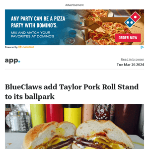 Top Stories: Taylor Pork Roll at a ballgame? The Jersey staple now available at BlueClaws games