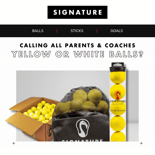 ⚡️ Calling All Parents & Coaches; Yellow or White Balls?  🤔