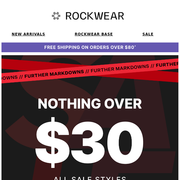 🚨 ALL SALE: Nothing Over $30 🚨