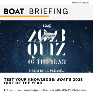 BOAT's big Christmas quiz has landed...