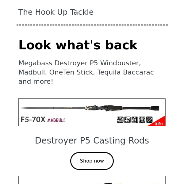 Megabass rods return from Japan