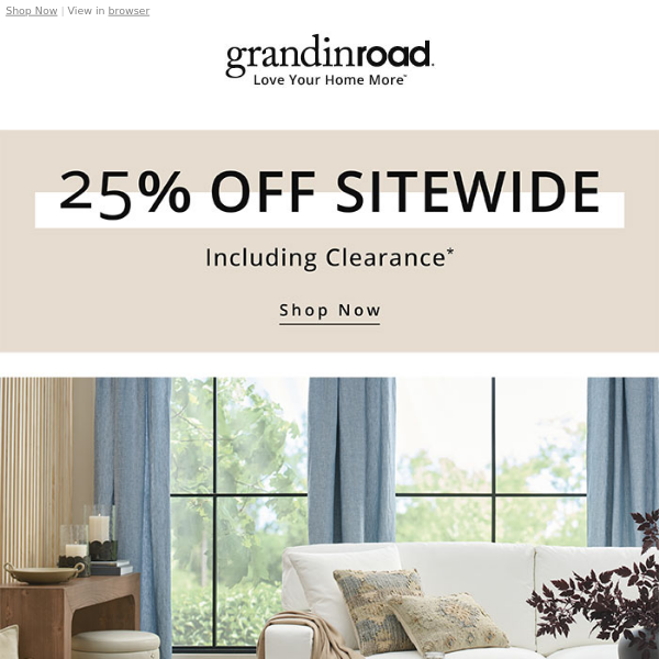 25% off SITEWIDE (including clearance) + HOT DEALS