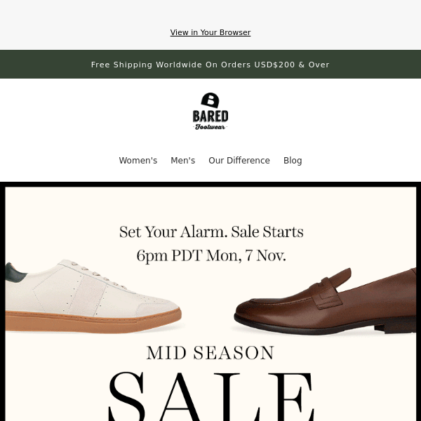 Set Your Alarm. Sale Starts Monday ⏰