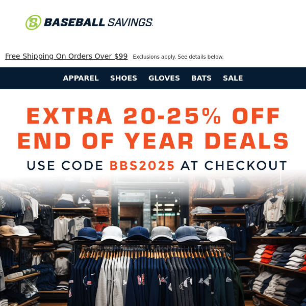 Baseball Savings: Final Hours For Up To 25% Off Almost Everything!